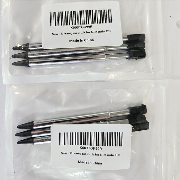 NWT Set of 2 Packs of 3 (6) Telescoping Precision Stylus Pens For Nintendo 3DS - Picture 3 of 4